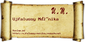 Ujfalussy Mónika névjegykártya