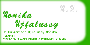 monika ujfalussy business card