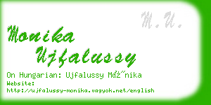 monika ujfalussy business card